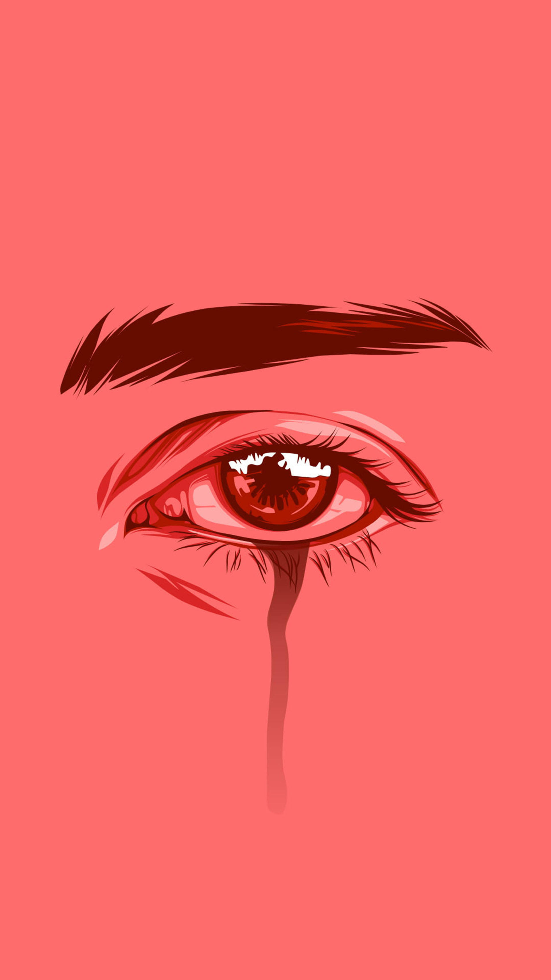 bleeding eye, red eye, tear, 2K Phone Wallpaper