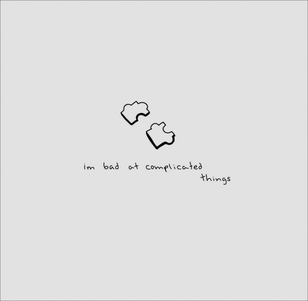 Sad Edits, puzzle pieces, handwritten text, SD Desktop Wallpaper