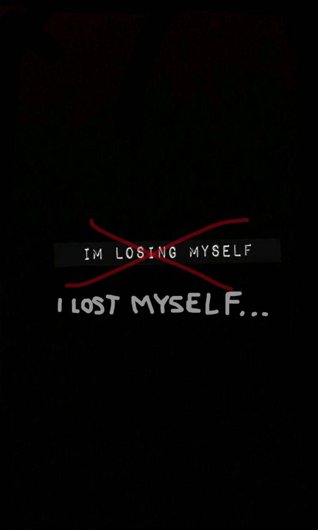 I Lost Myself, red, white, HD Phone Wallpaper