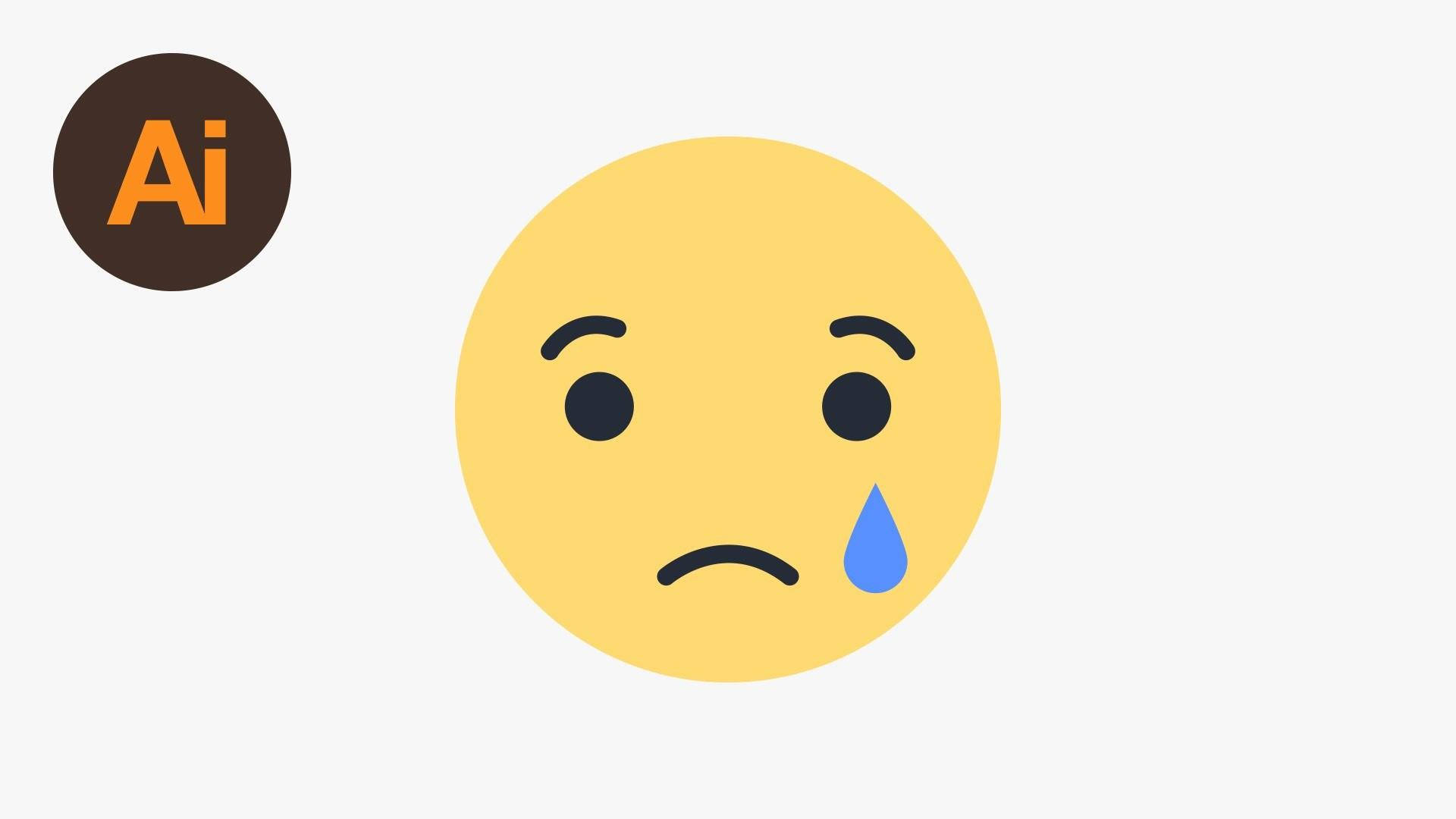 Sad Emoji, yellow emoji face, sad expression, Full HD Desktop Wallpaper
