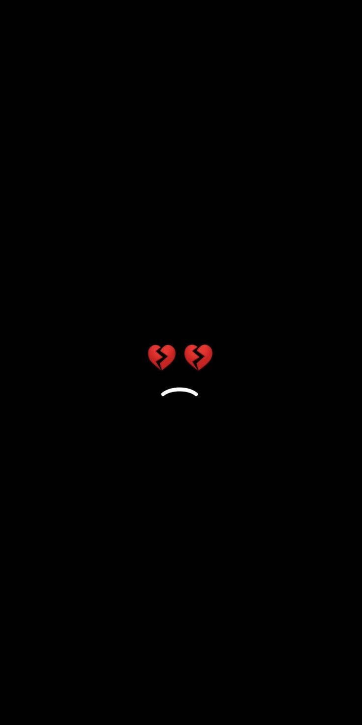 Sad Dope, broken red heart eyes, white downturned mouth, HD Phone Wallpaper