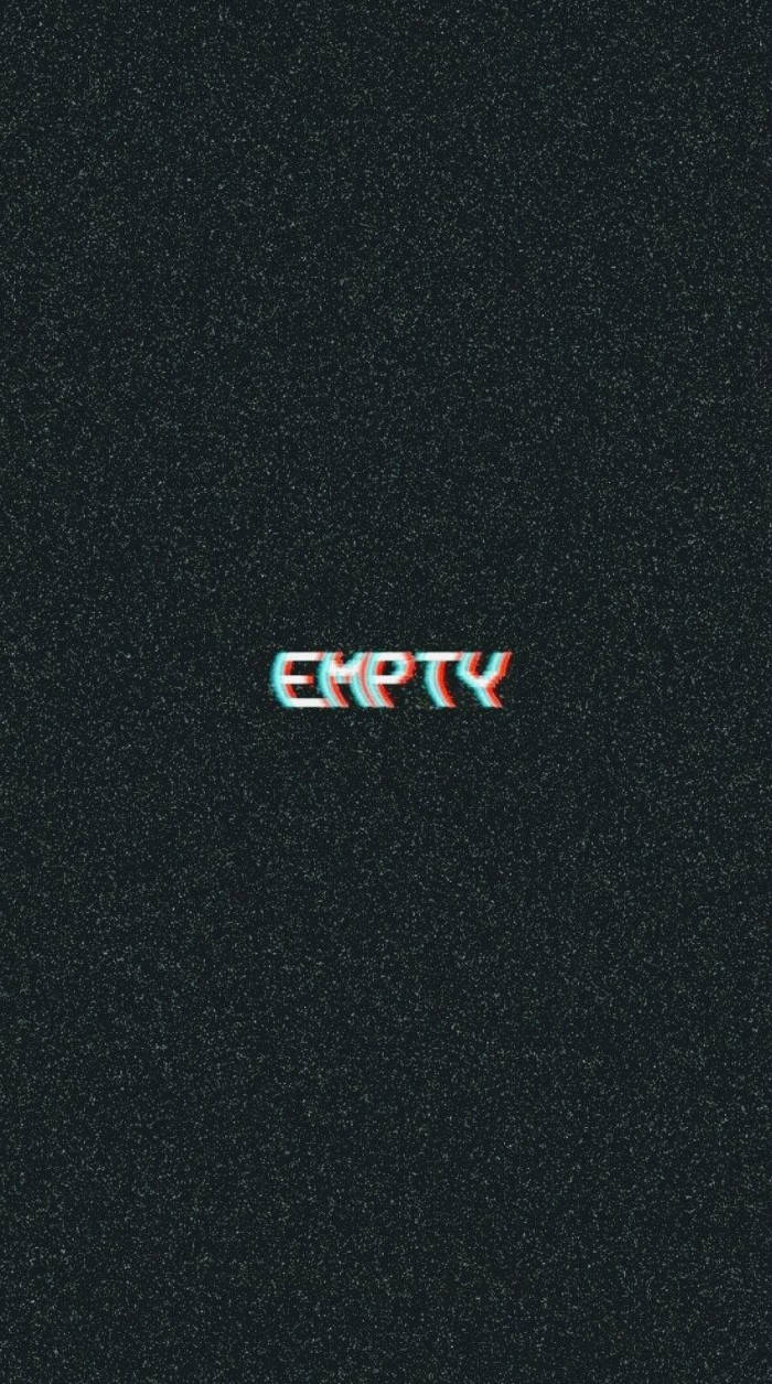 Sad Empty Static iPhone, red and cyan glitch effects, dark grainy background, SD Phone Wallpaper