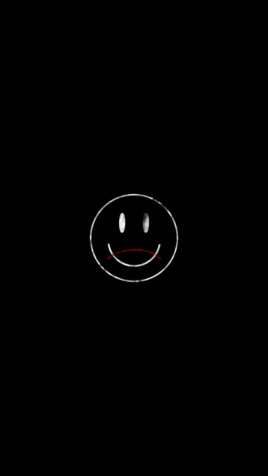 minimalist, white smiley face, red mouth, HD Phone Wallpaper