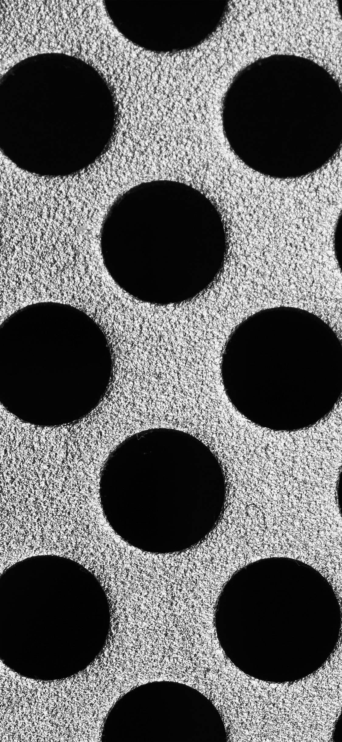 black polka dots, textured silver background, subtle grain, Full HD Phone Wallpaper