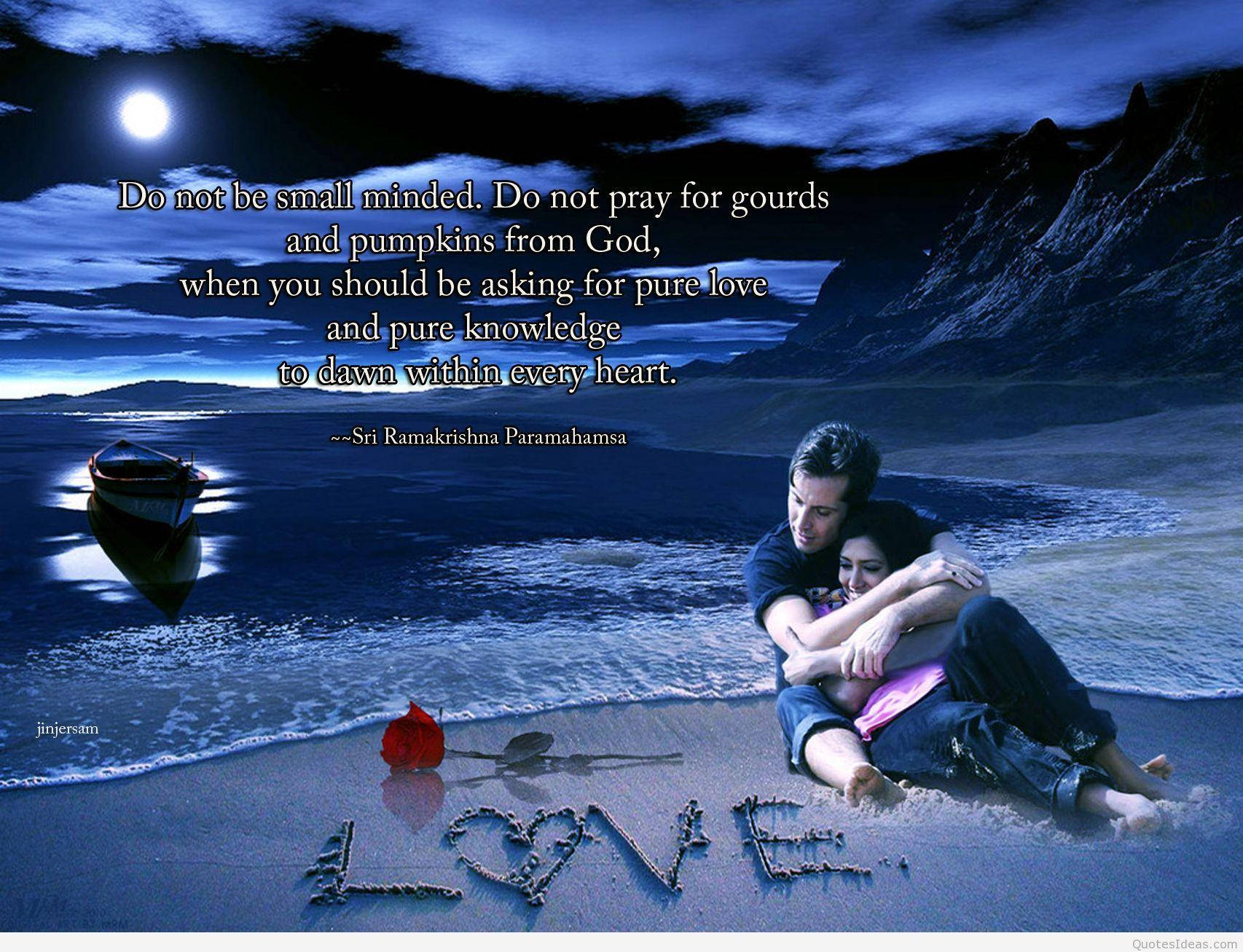 Sad Love, beach, moonlit, HD Desktop Wallpaper
