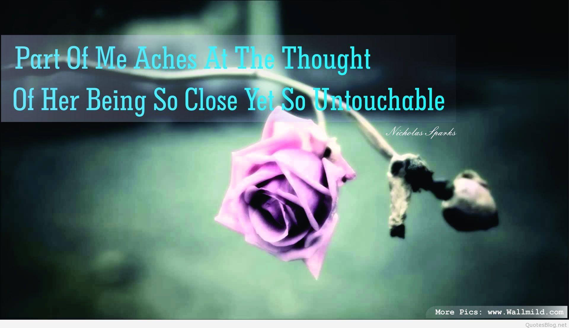 purple rose, teal background, poignant quote overlay, Full HD Desktop Wallpaper
