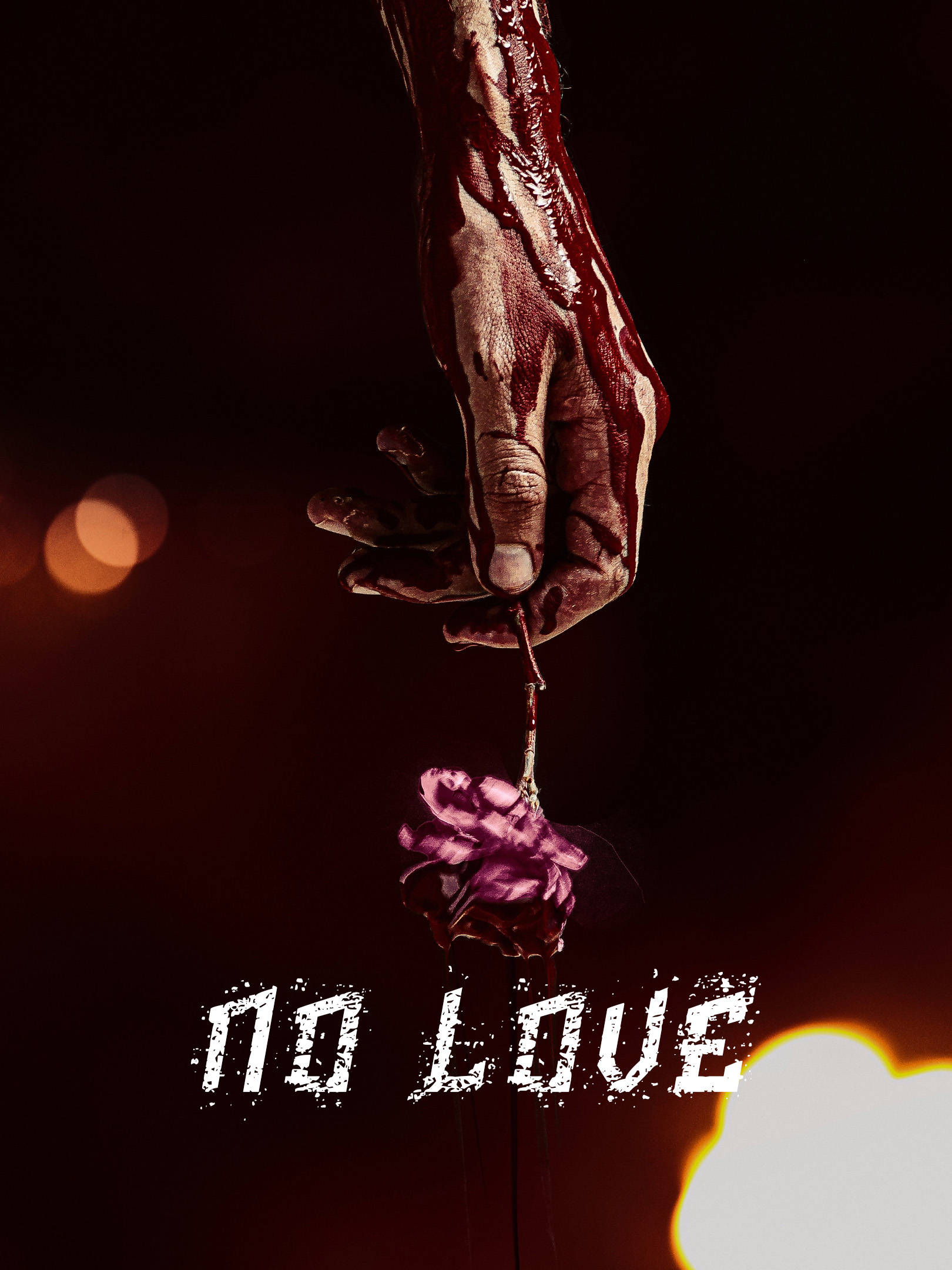 bloodied hand, crimson, withered purple rose, Full HD Phone Wallpaper