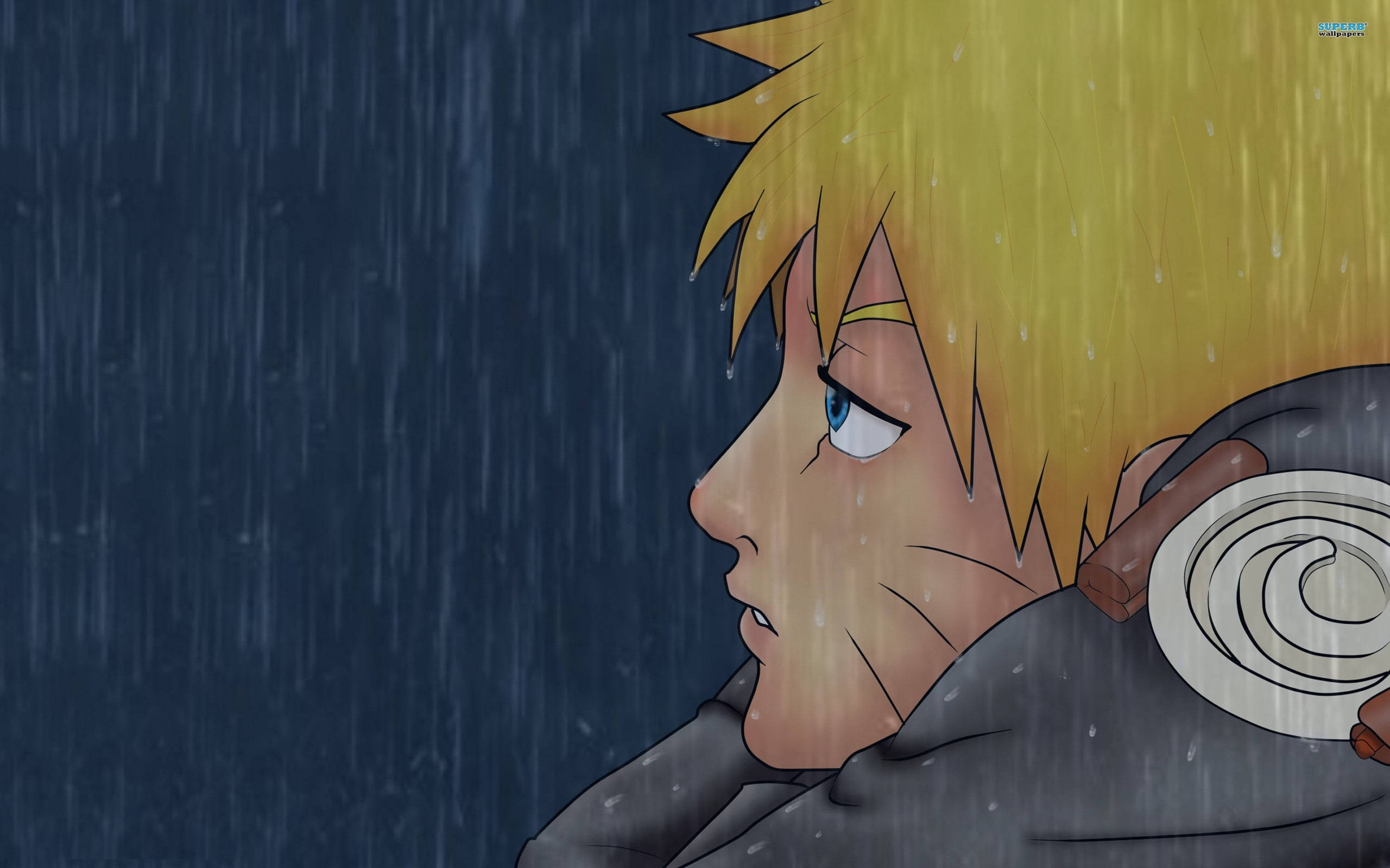 Naruto, blonde anime boy, blue eyes, 2K Desktop Wallpaper