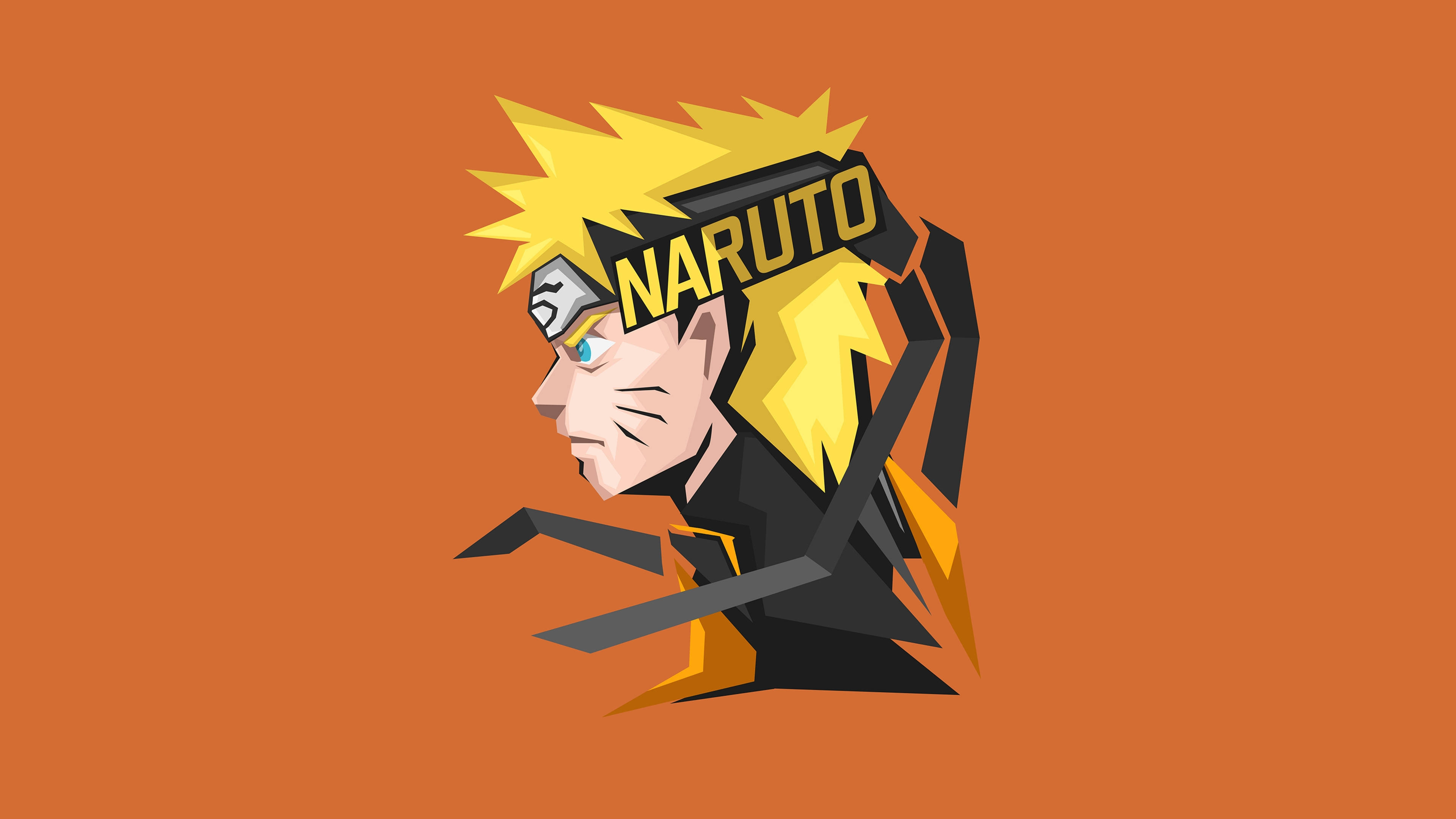 Naruto, spiky blonde hair, headband, 4K Desktop Wallpaper