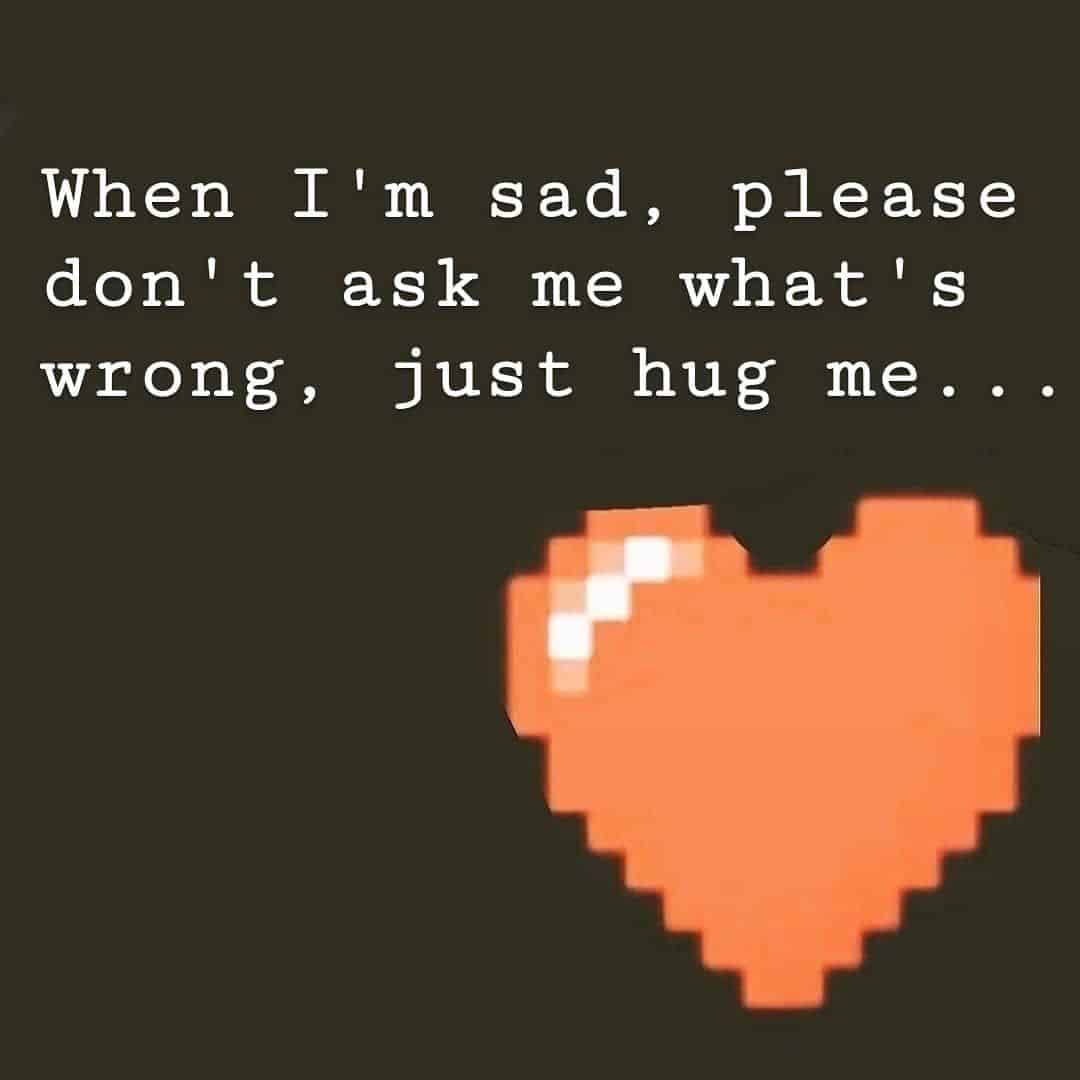 Sad Pfp, pixelated orange heart, broken top, SD Desktop Wallpaper