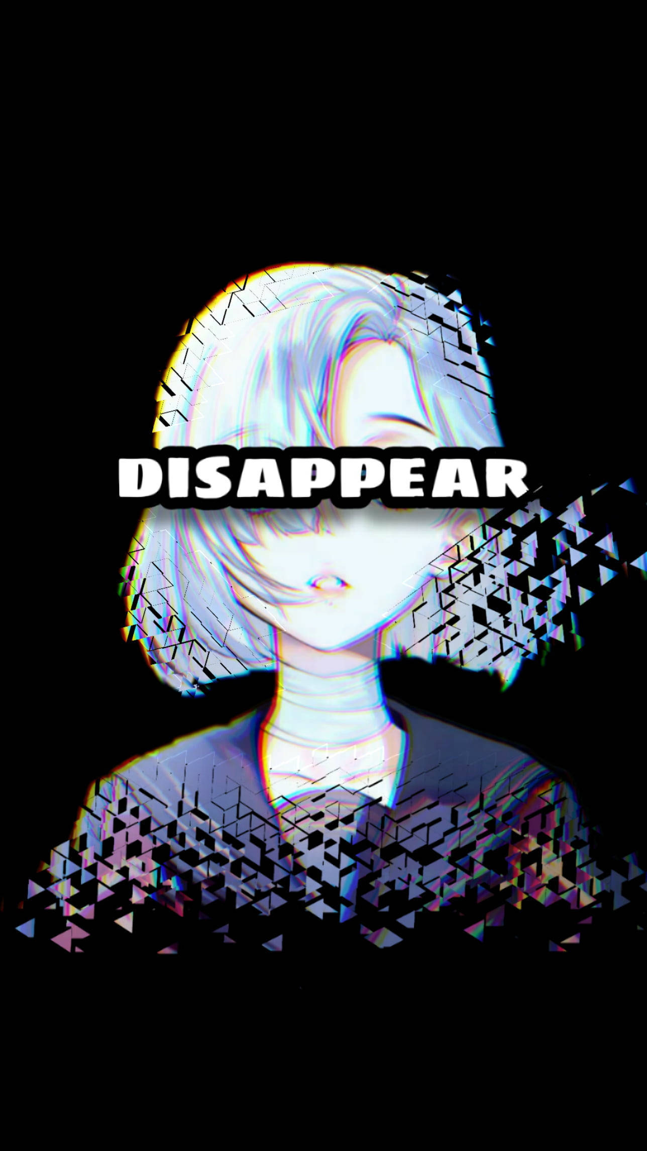 anime girl, white hair, closed eyes, Full HD Phone Wallpaper
