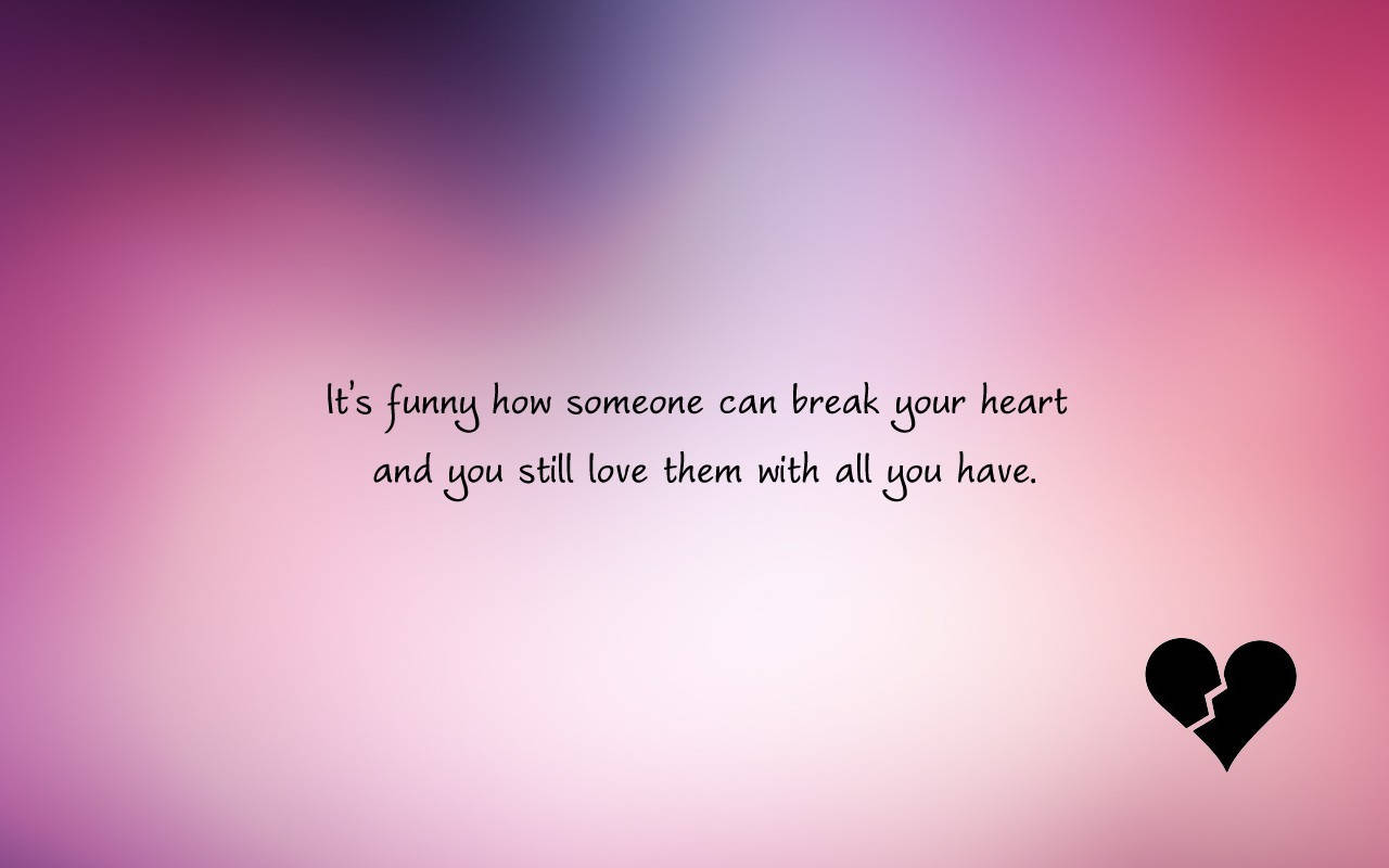 pink and purple hues, handwritten quote, enduring love after heartbreak, HD Desktop Wallpaper