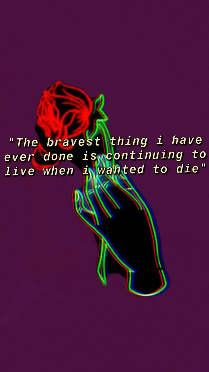 red neon rose, glowing neon hand, deep purple background, HD Phone Wallpaper
