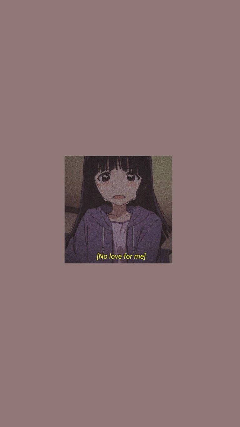 anime girl, purple hoodie, muted brown background, HD Phone Wallpaper