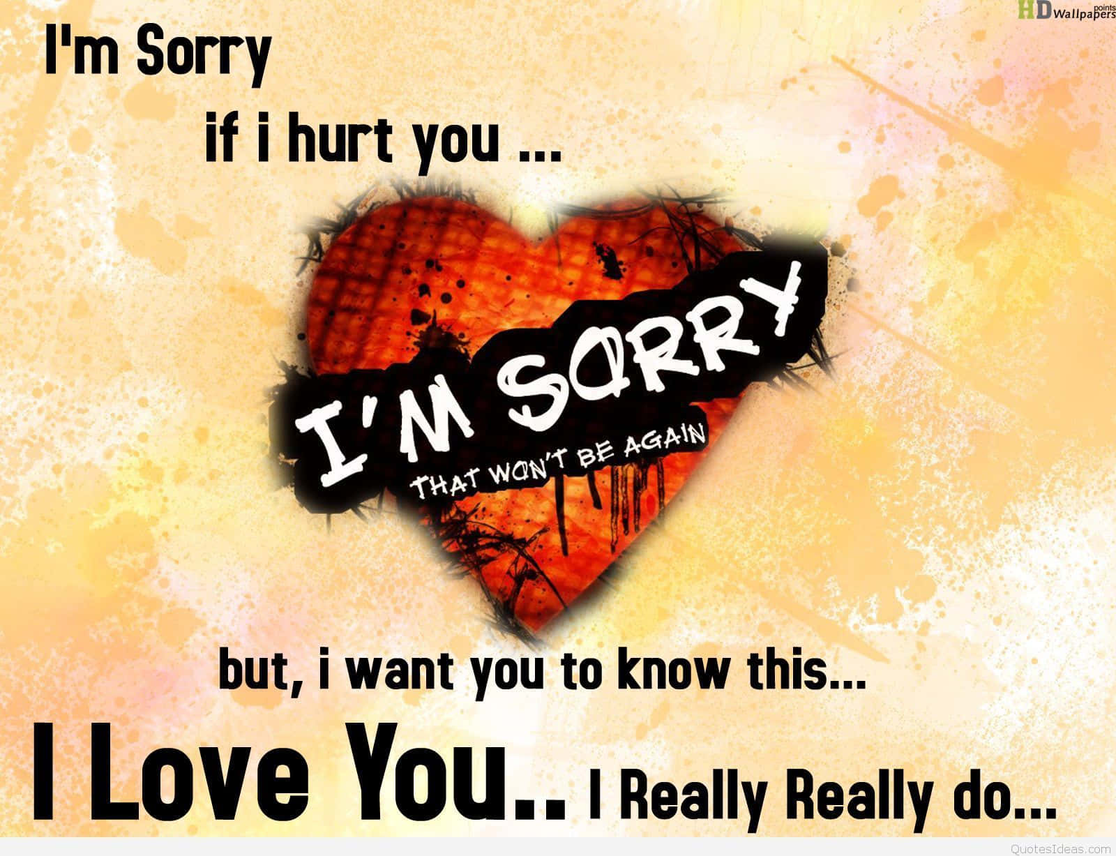 Sad Romance, red heart, bold text, HD Desktop Wallpaper
