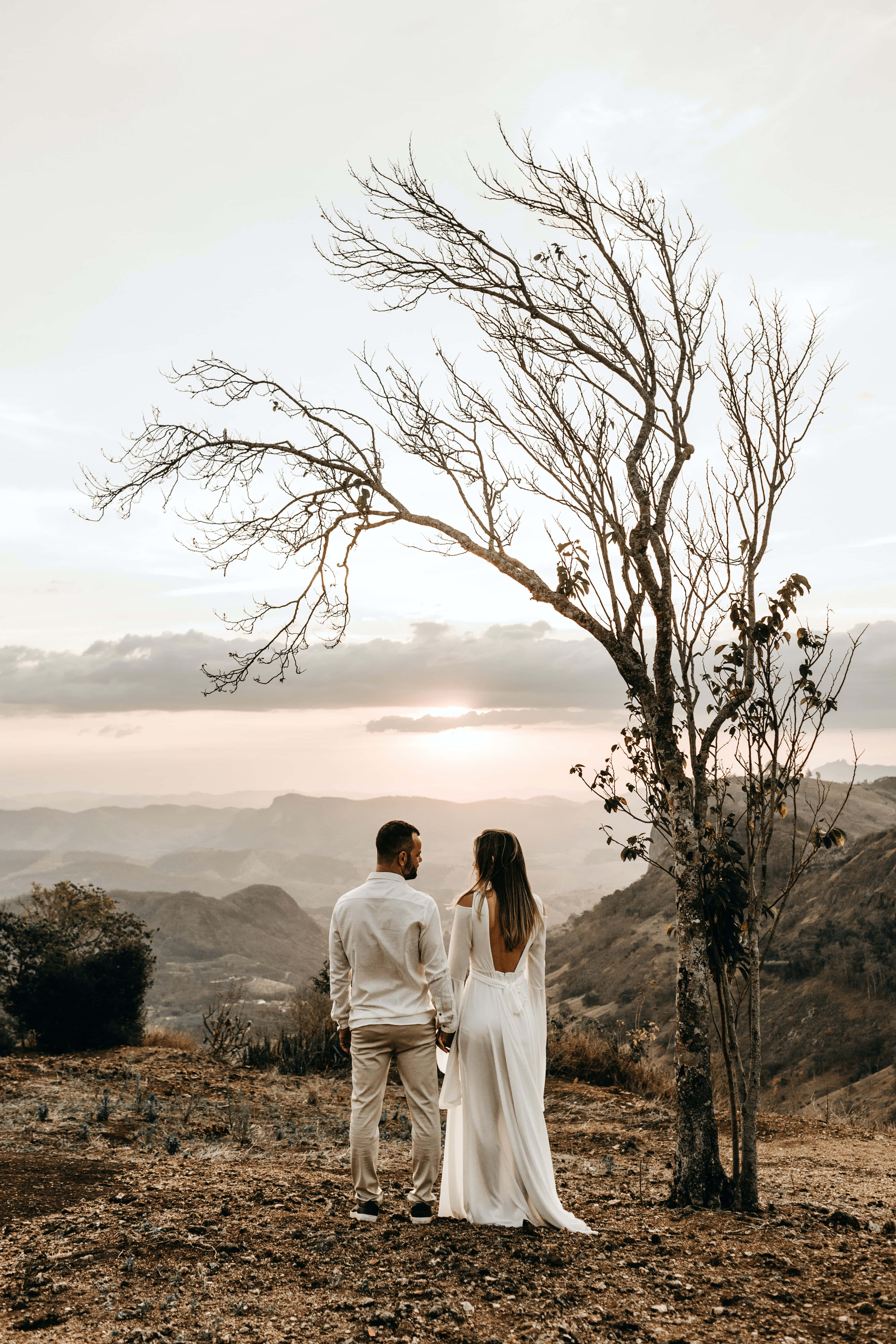 sad romance, bride and groom, white, 5K Phone Wallpaper