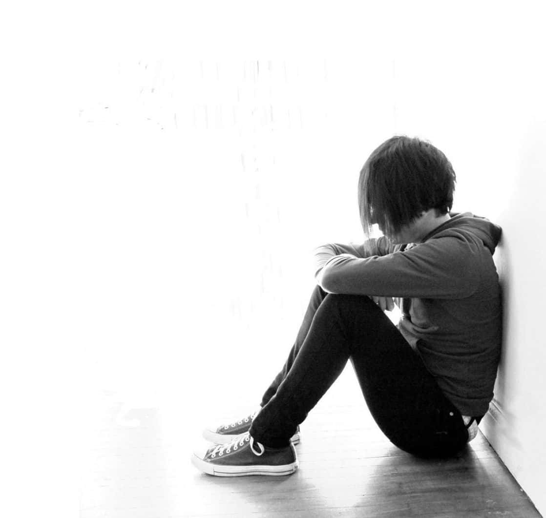 Sad Romance, black and white photo, wooden floor, SD Desktop Wallpaper