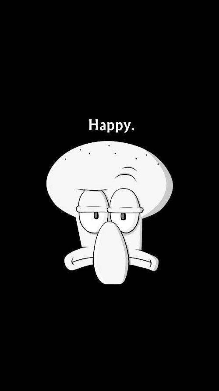 Sad Squidward, sarcastic text, smug expression, HD Phone Wallpaper