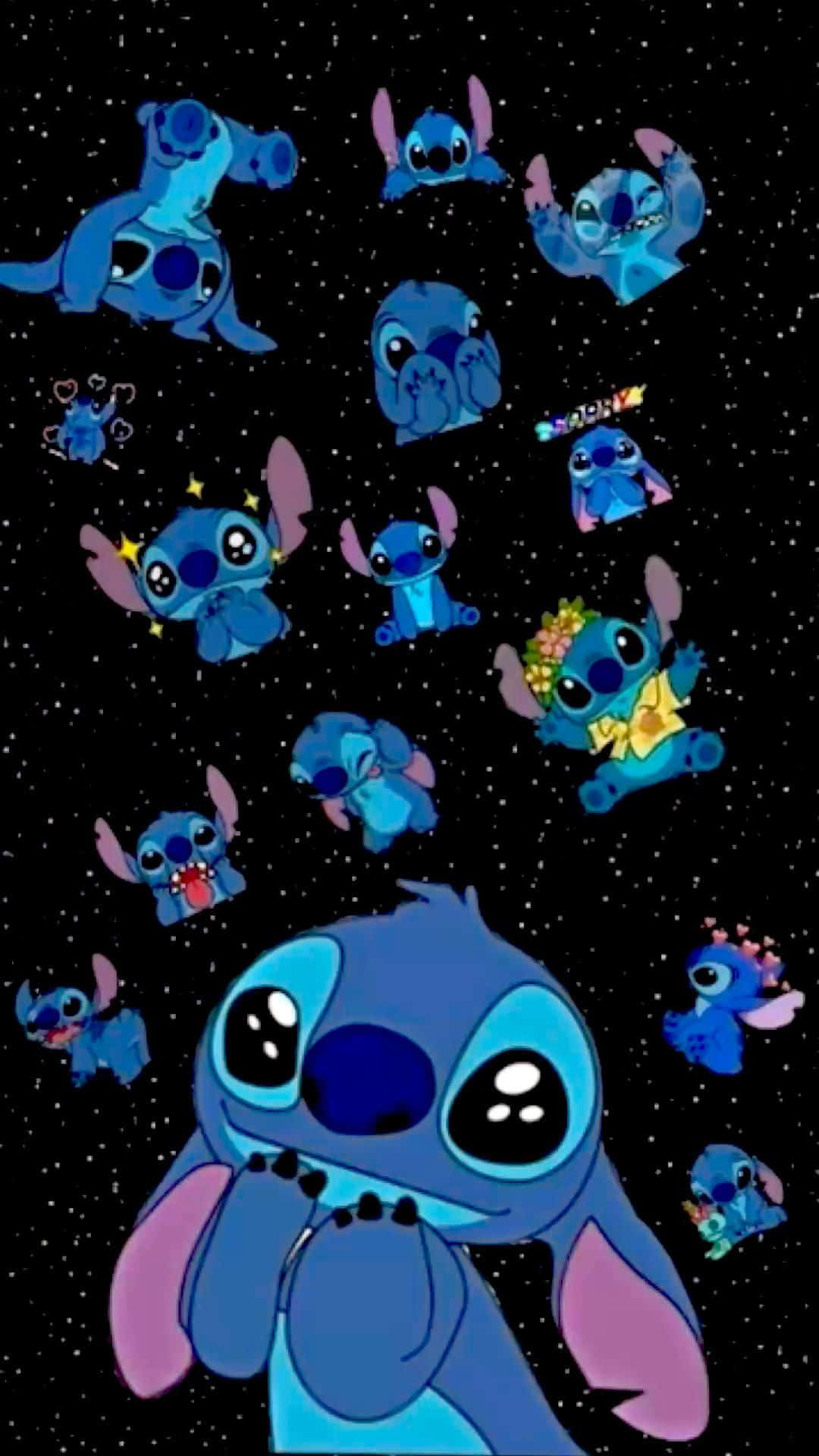 Stitch, blue alien character, big eyes, Full HD Phone Wallpaper