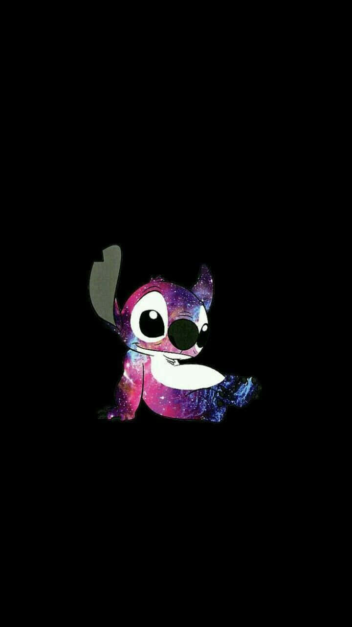 Sad Stitch, galaxy swirls, big eyes, HD Phone Wallpaper