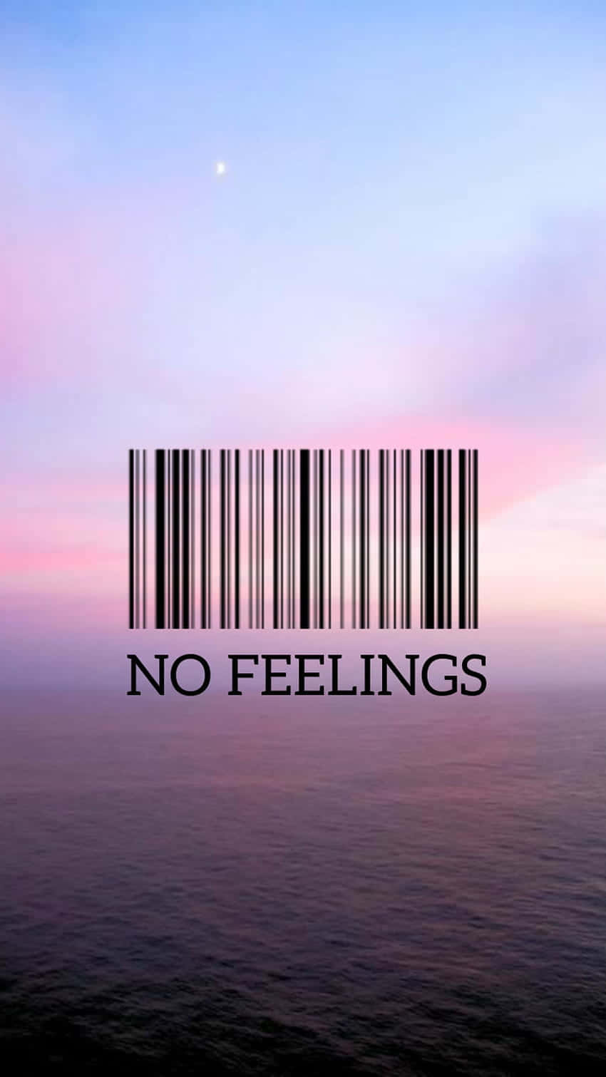 barcode, text no feelings, serene ocean, HD Phone Wallpaper