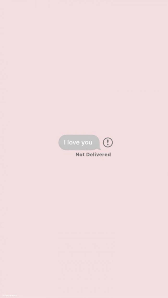 I love you, Not Delivered, gray message bubble, SD Phone Wallpaper