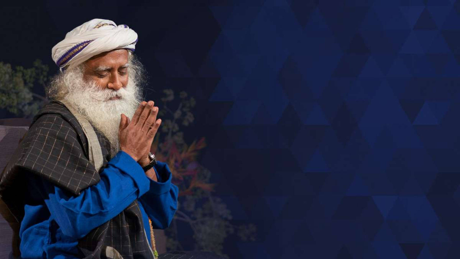 Sadhguru, long white beard, turban, Full HD Desktop Wallpaper