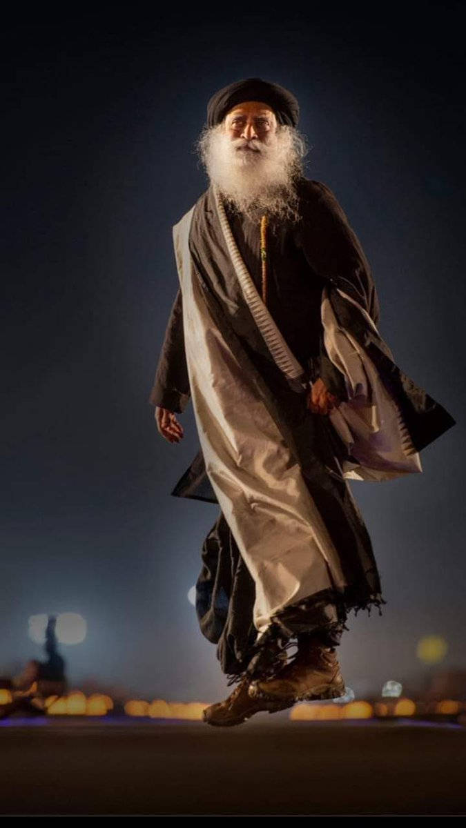 Sadhguru, long white beard, black turban, SD Phone Wallpaper