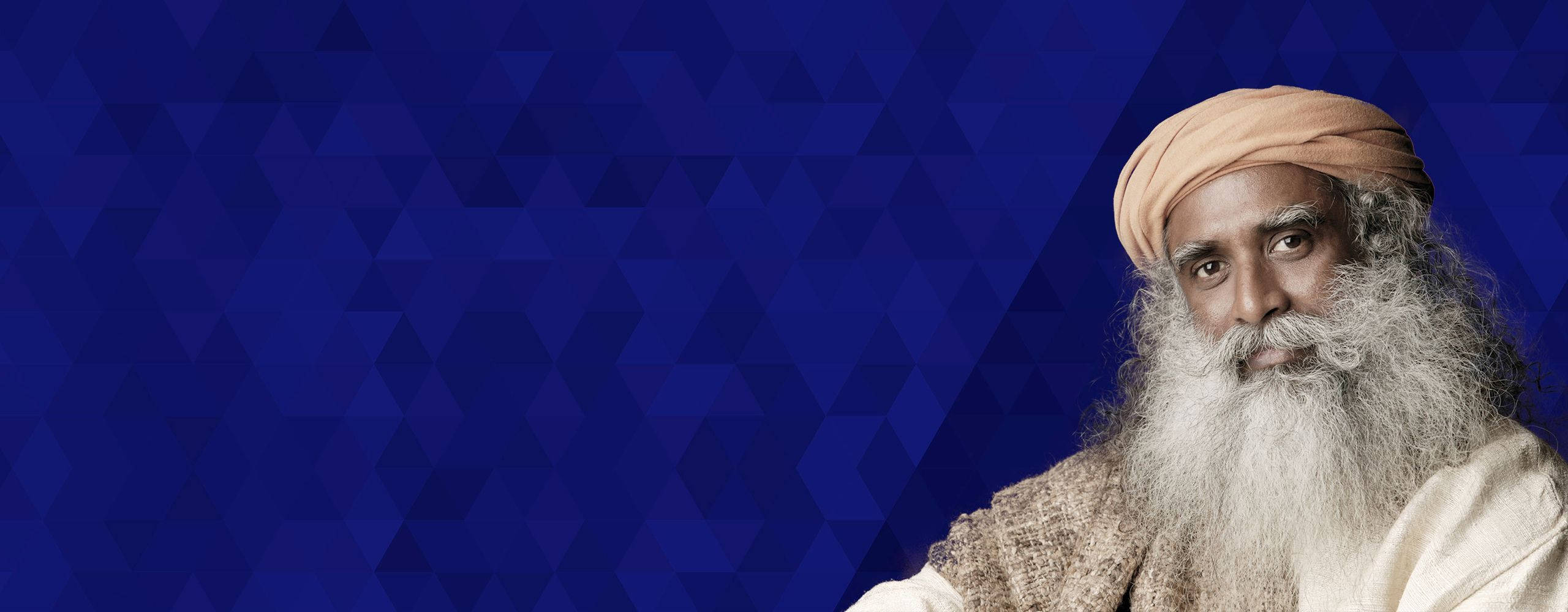 Sadhguru, long white beard, turban, 2K Desktop Wallpaper
