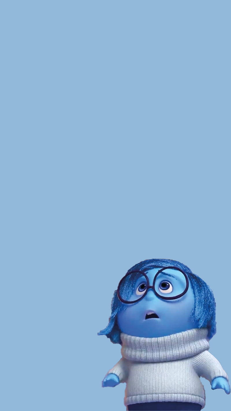 Sadness Inside Out, blue, glasses, HD Phone Wallpaper