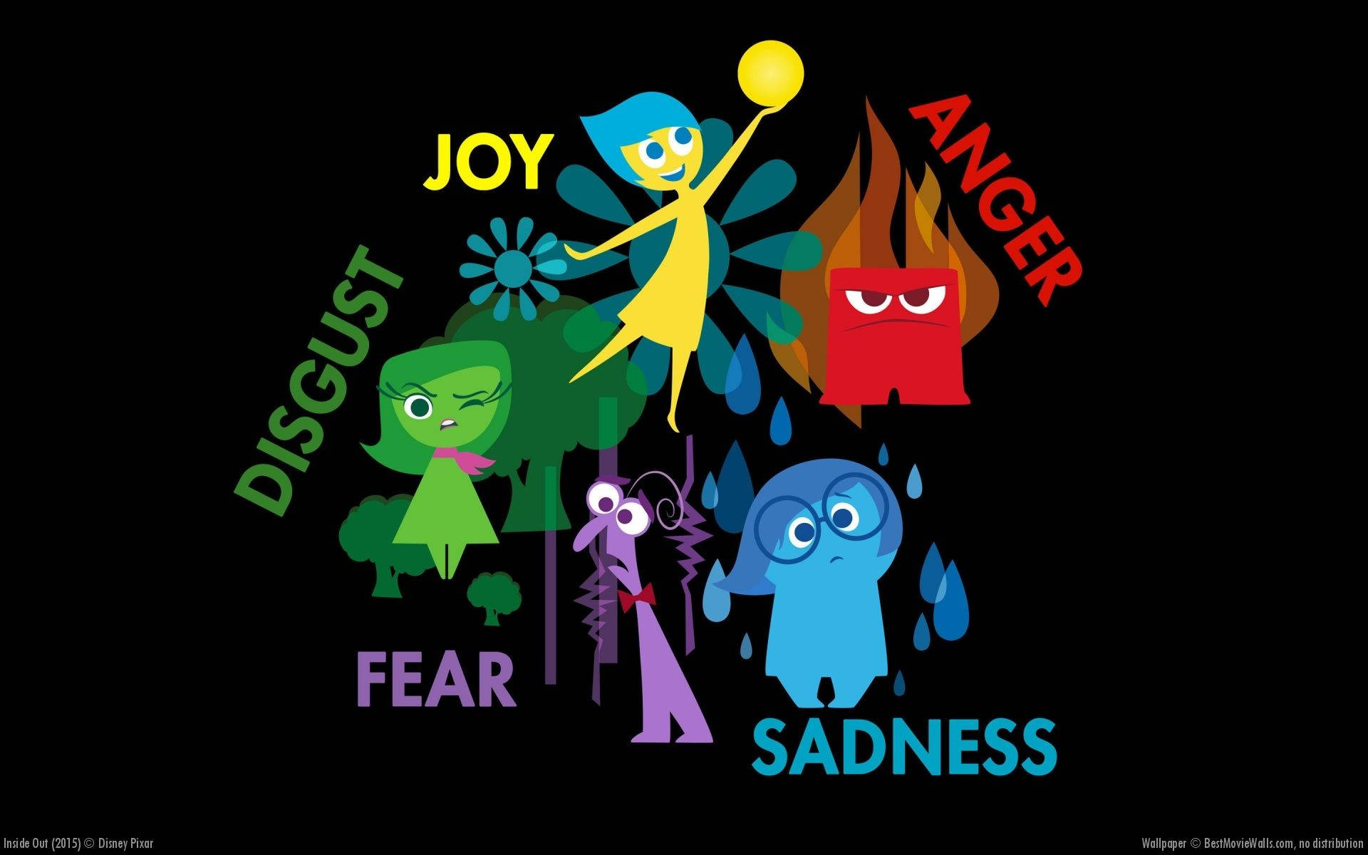 Sadness, Joy, Anger, Full HD Desktop Wallpaper
