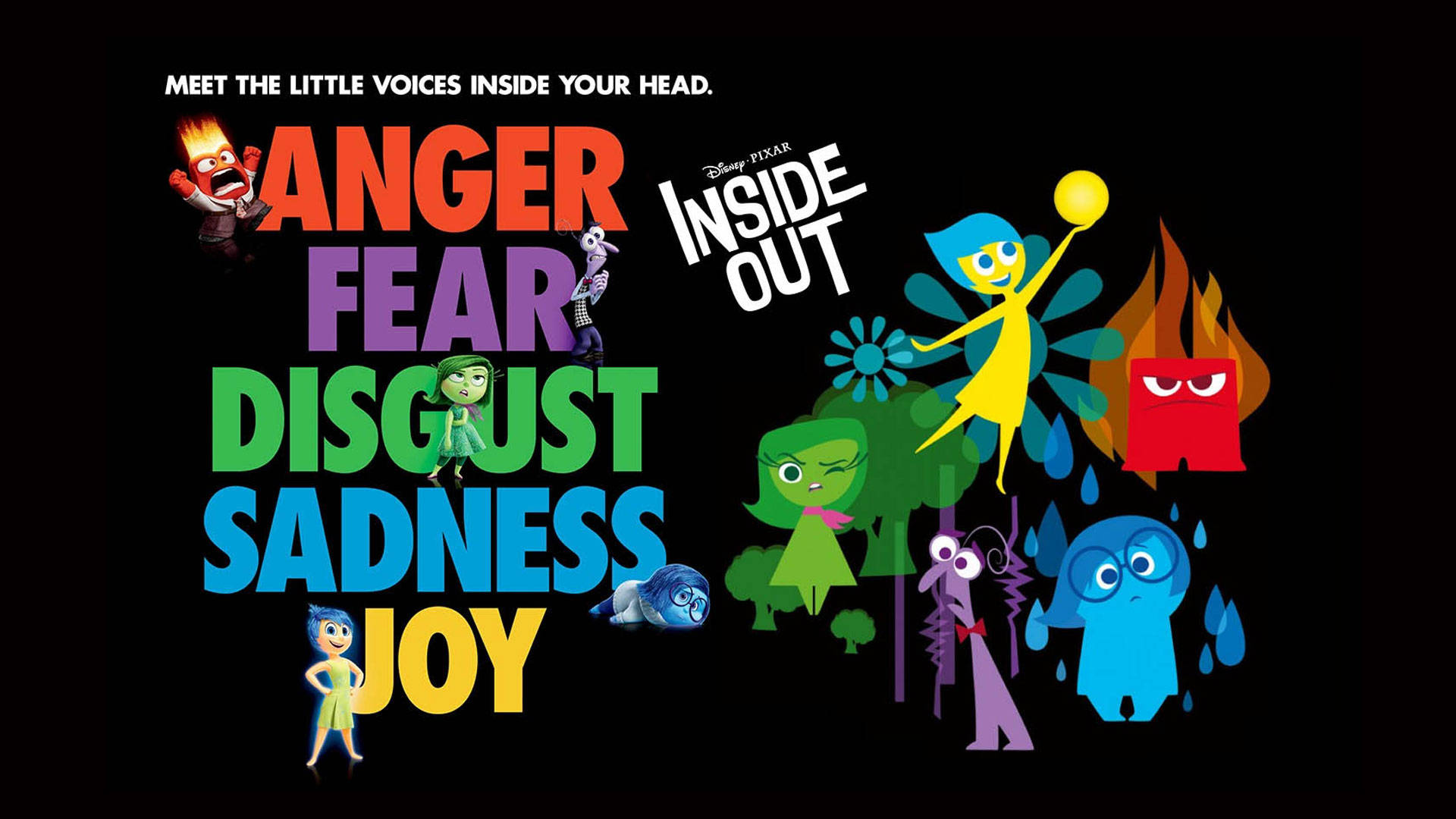 Sadness Inside Out, emotions, Joy, Full HD Desktop Wallpaper