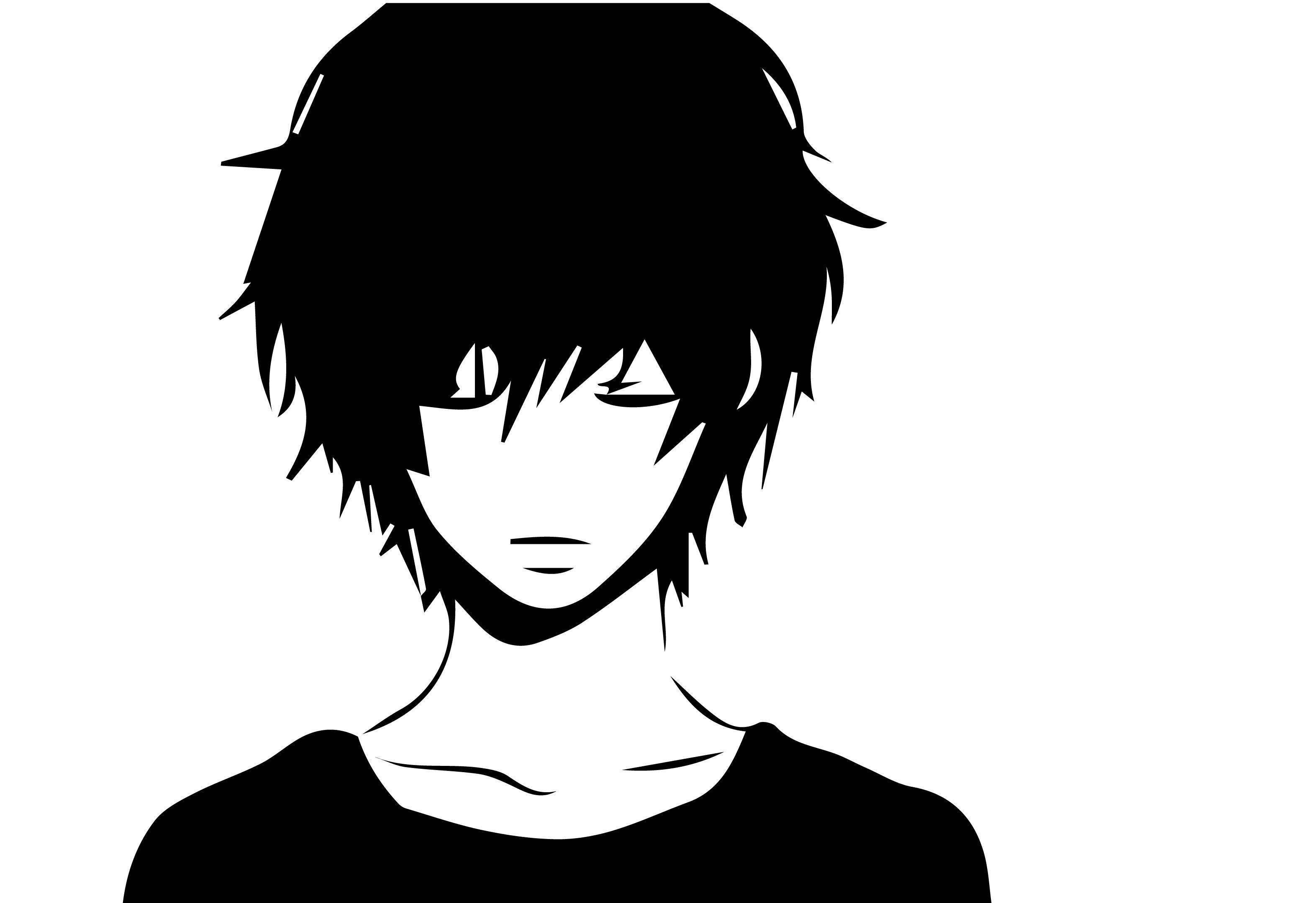 anime-style youth, spiky hair, half-closed eyes, 2K Desktop Wallpaper