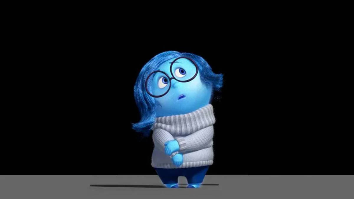 Sadness, blue animated character, glasses, SD Desktop Wallpaper