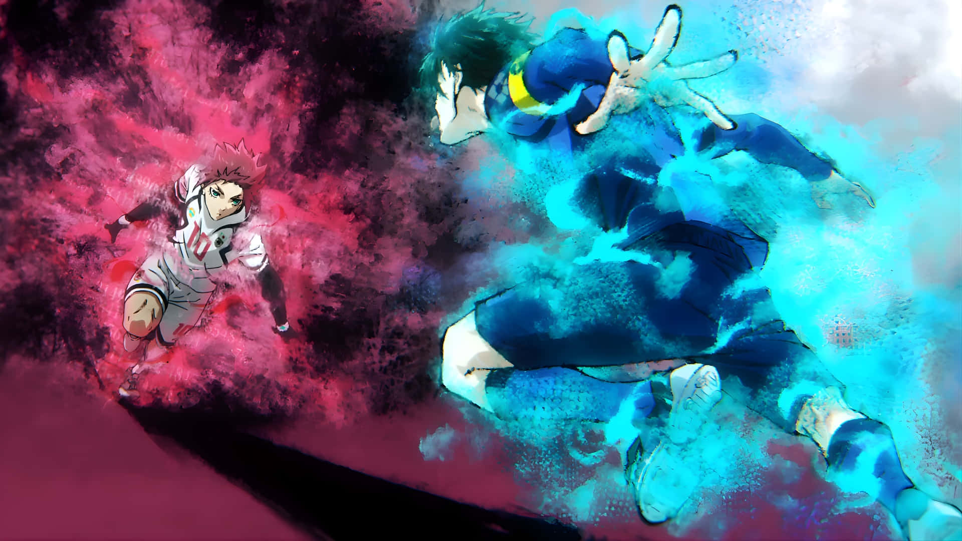 Sae Itoshi, soccer duel, anime soccer players, Full HD Desktop Wallpaper