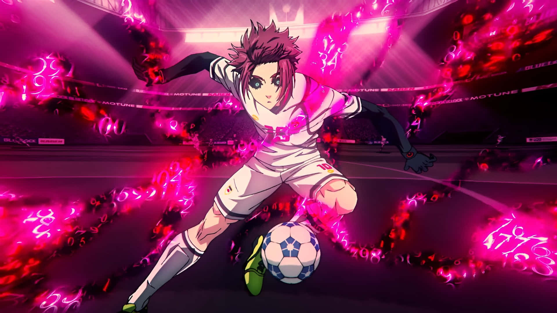 Sae Itoshi, soccer power, white uniform, Full HD Desktop Wallpaper