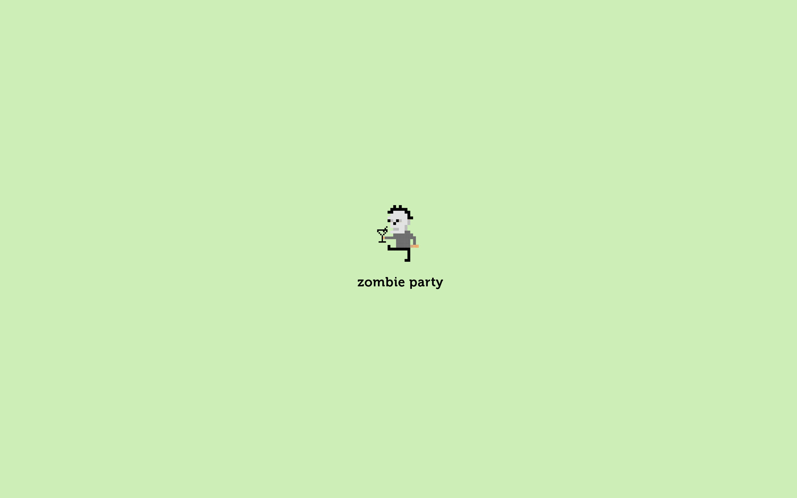 Sage Green Aesthetic, zombie, suit, 2K Desktop Wallpaper