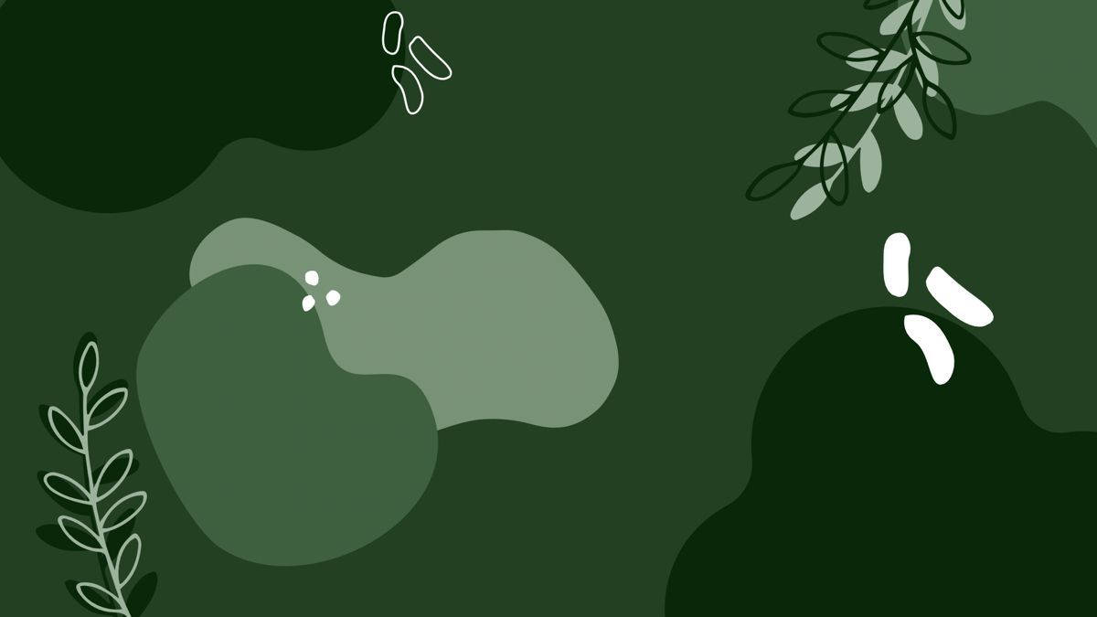Irregular Shapes, Sage Green, Abstract green background, SD Desktop Wallpaper