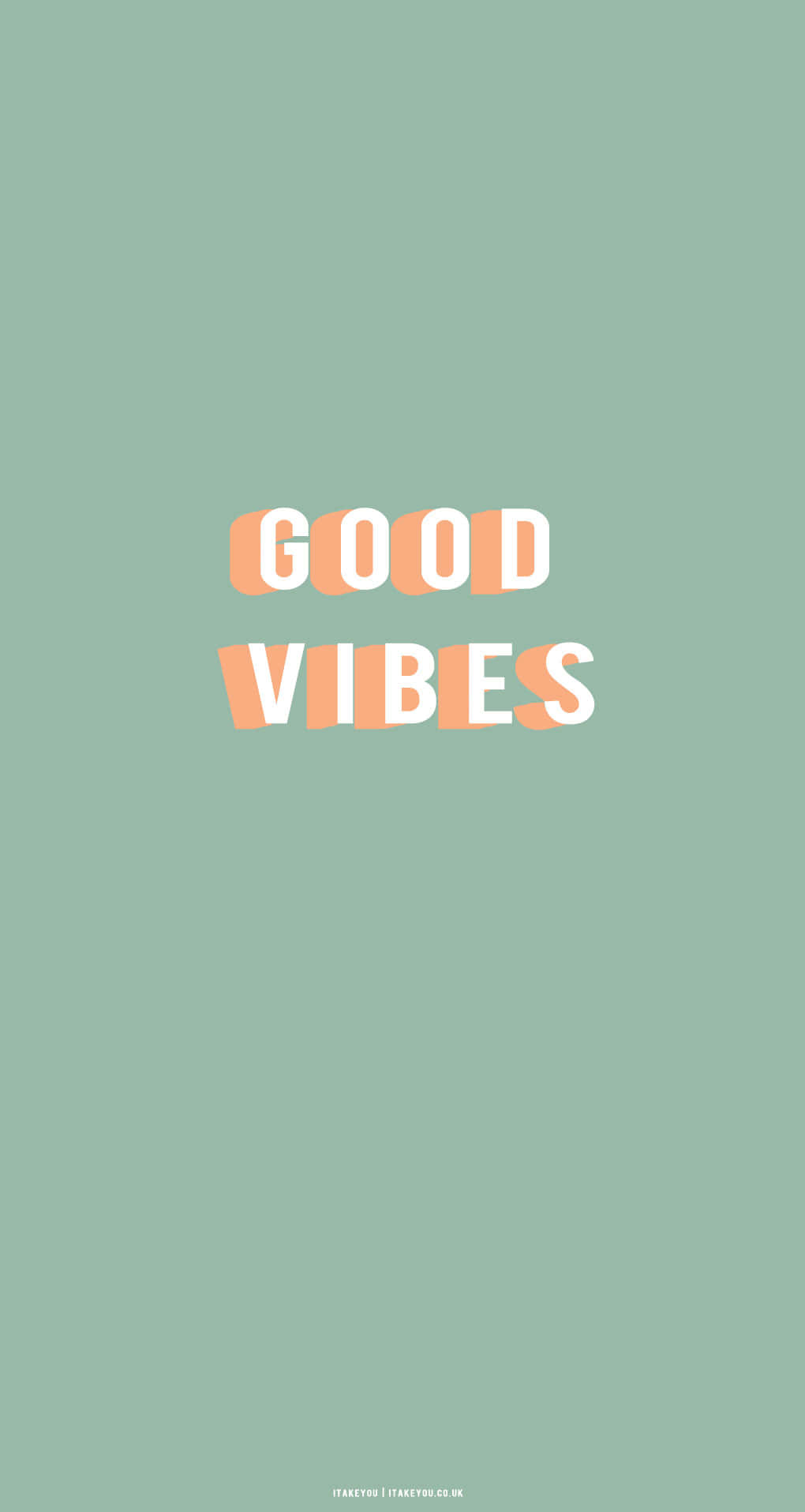 sage green, GOOD VIBES, white, HD Phone Wallpaper