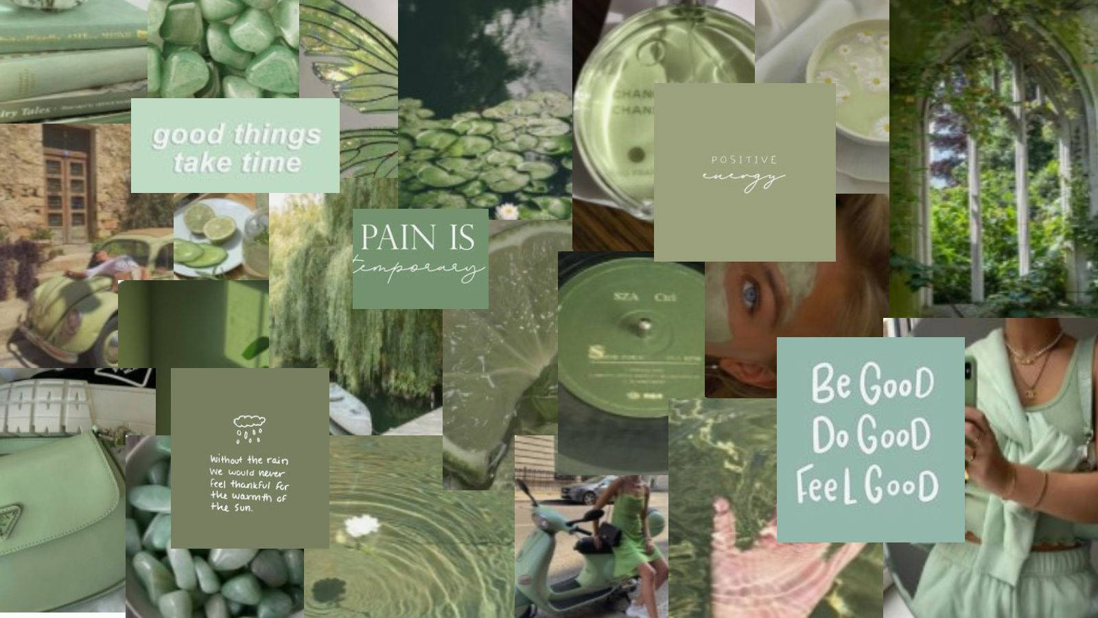 pastel green aesthetic, soft pastel green aesthetic, 1600 x 900, HD Desktop Wallpaper