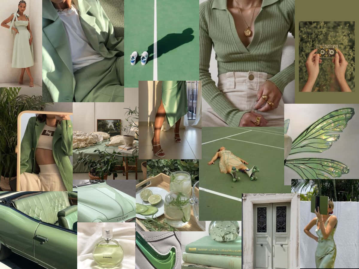 Sage Green Laptop, mint green, lifestyle moments, SD Desktop Wallpaper