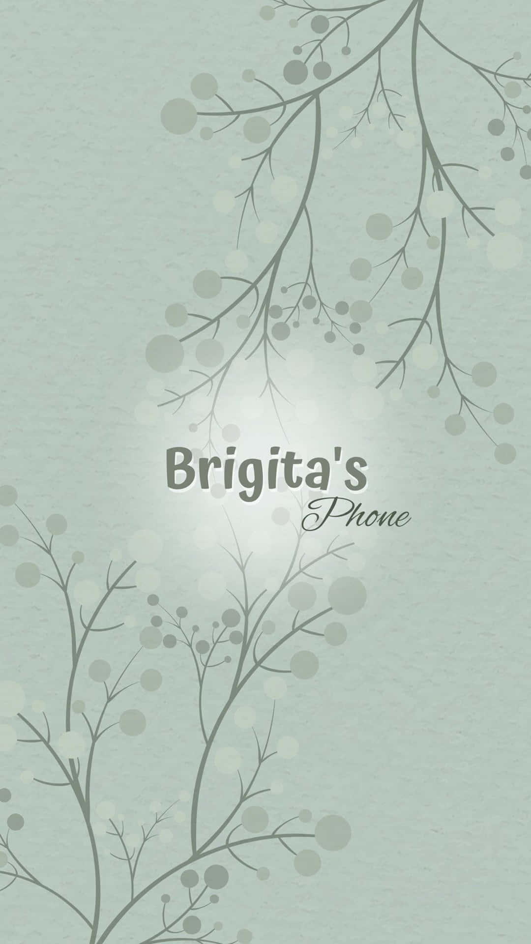 Sage Green Phone, grey branches, round buds, Full HD Phone Wallpaper