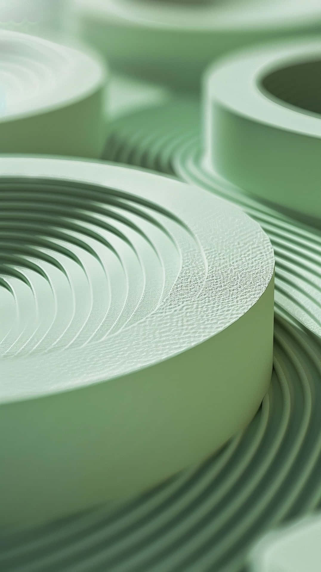 sage green, abstract circles, concentric rings, Full HD Phone Wallpaper