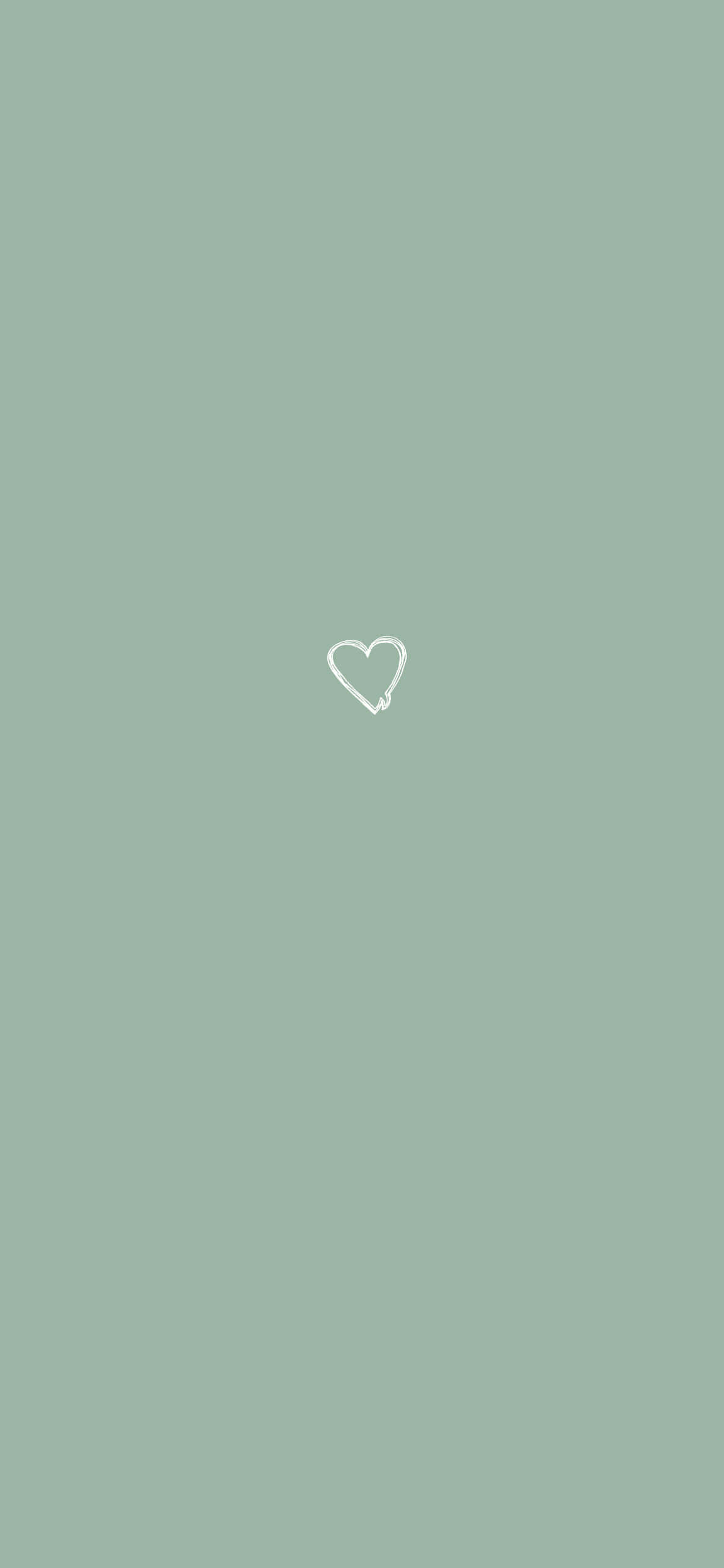 single white heart, sage green background, minimalist, Full HD Phone Wallpaper