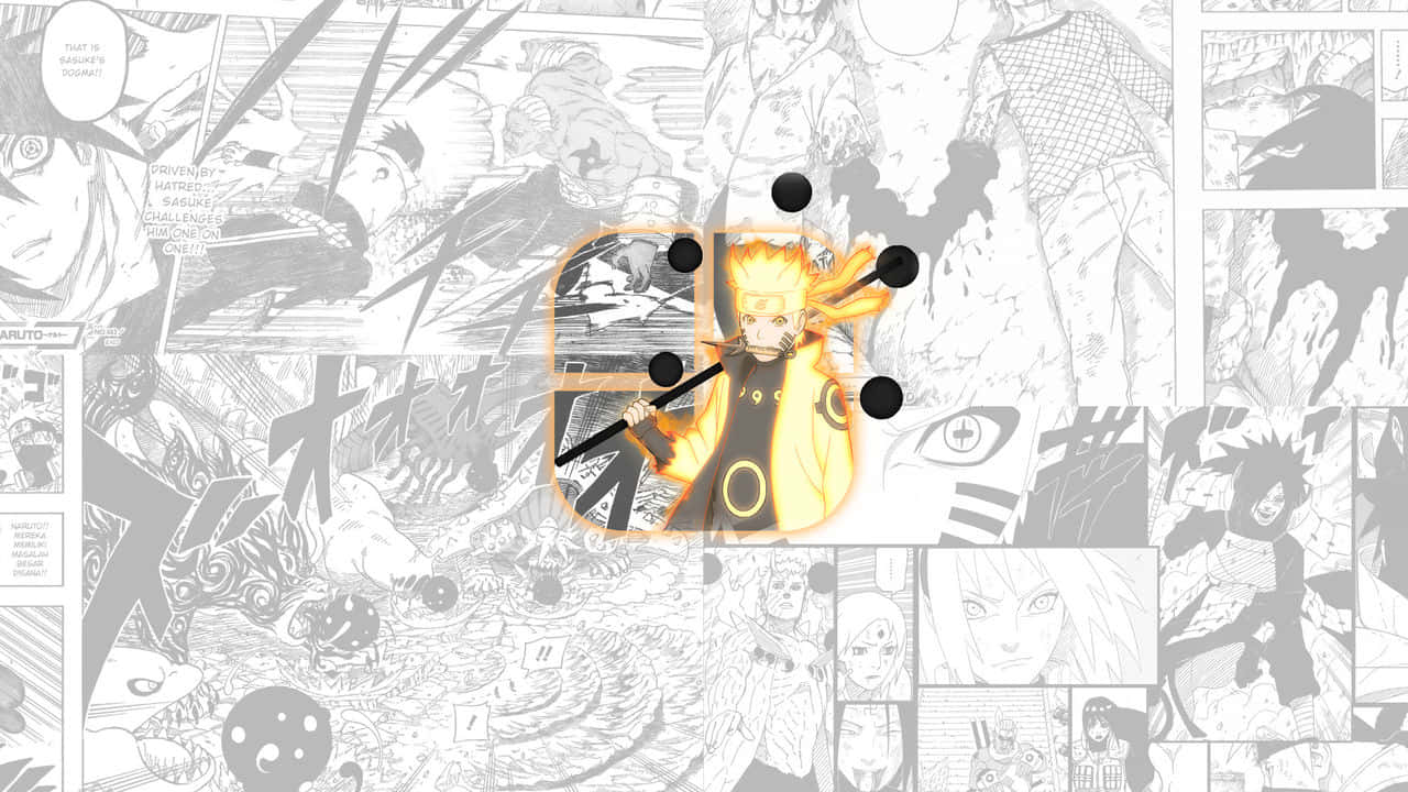 Sage Of Six Paths, spiky blonde hair, glowing yellow aura, HD Desktop Wallpaper