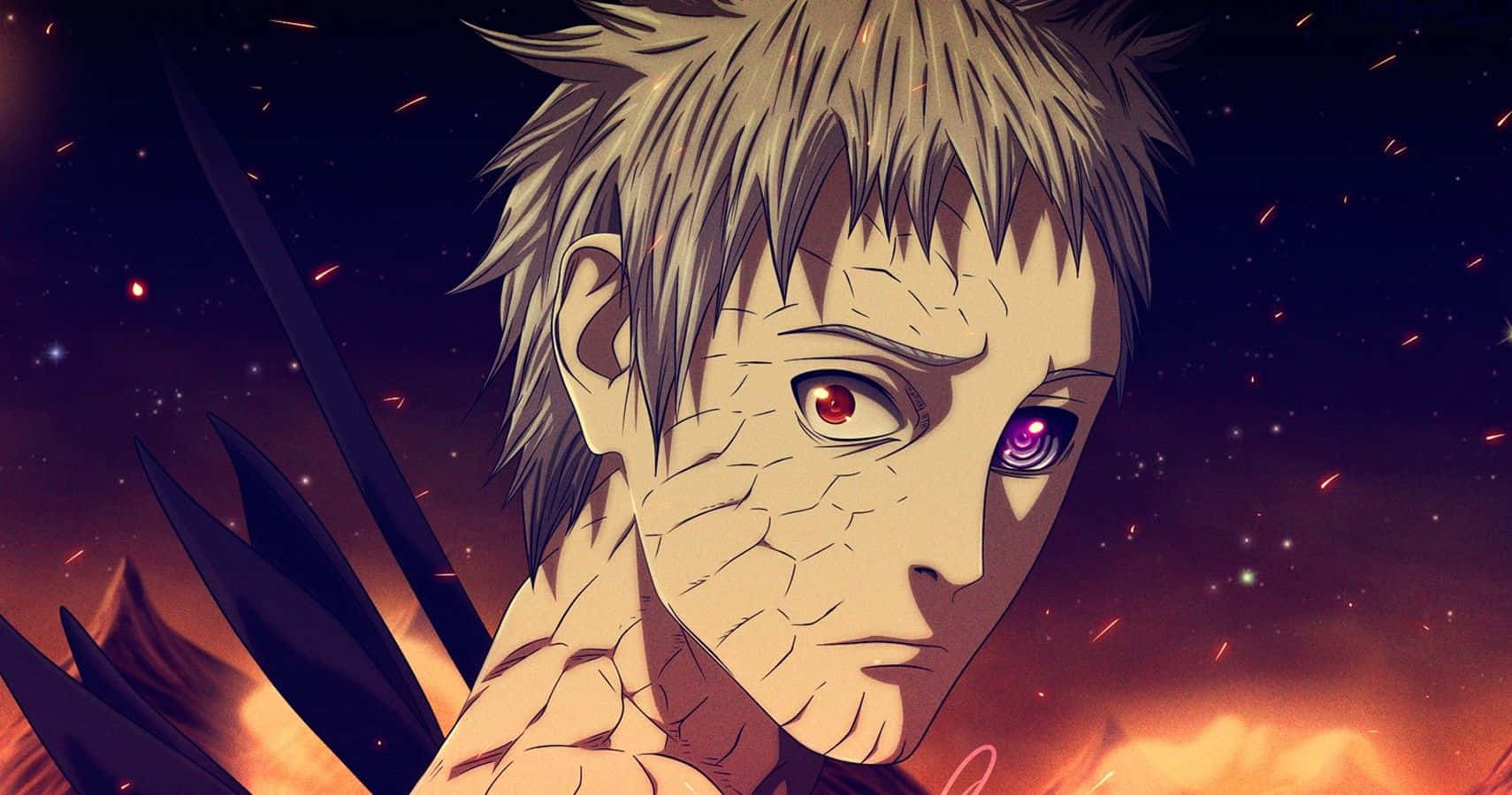 Sage of the Six Paths, cracked skin, mismatched eyes, HD Desktop Wallpaper