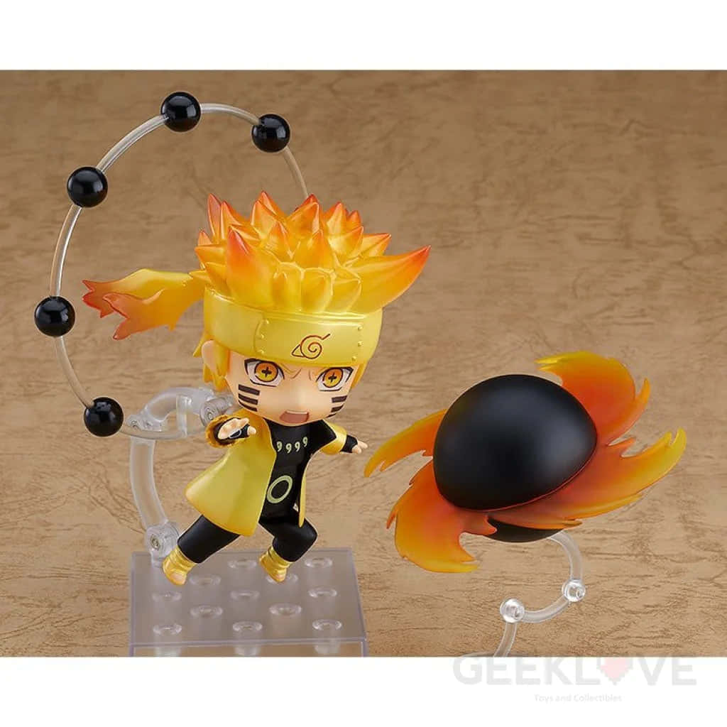 Sage Of Six Paths, chibi Naruto figurine, yellow and black outfit, SD Desktop Wallpaper