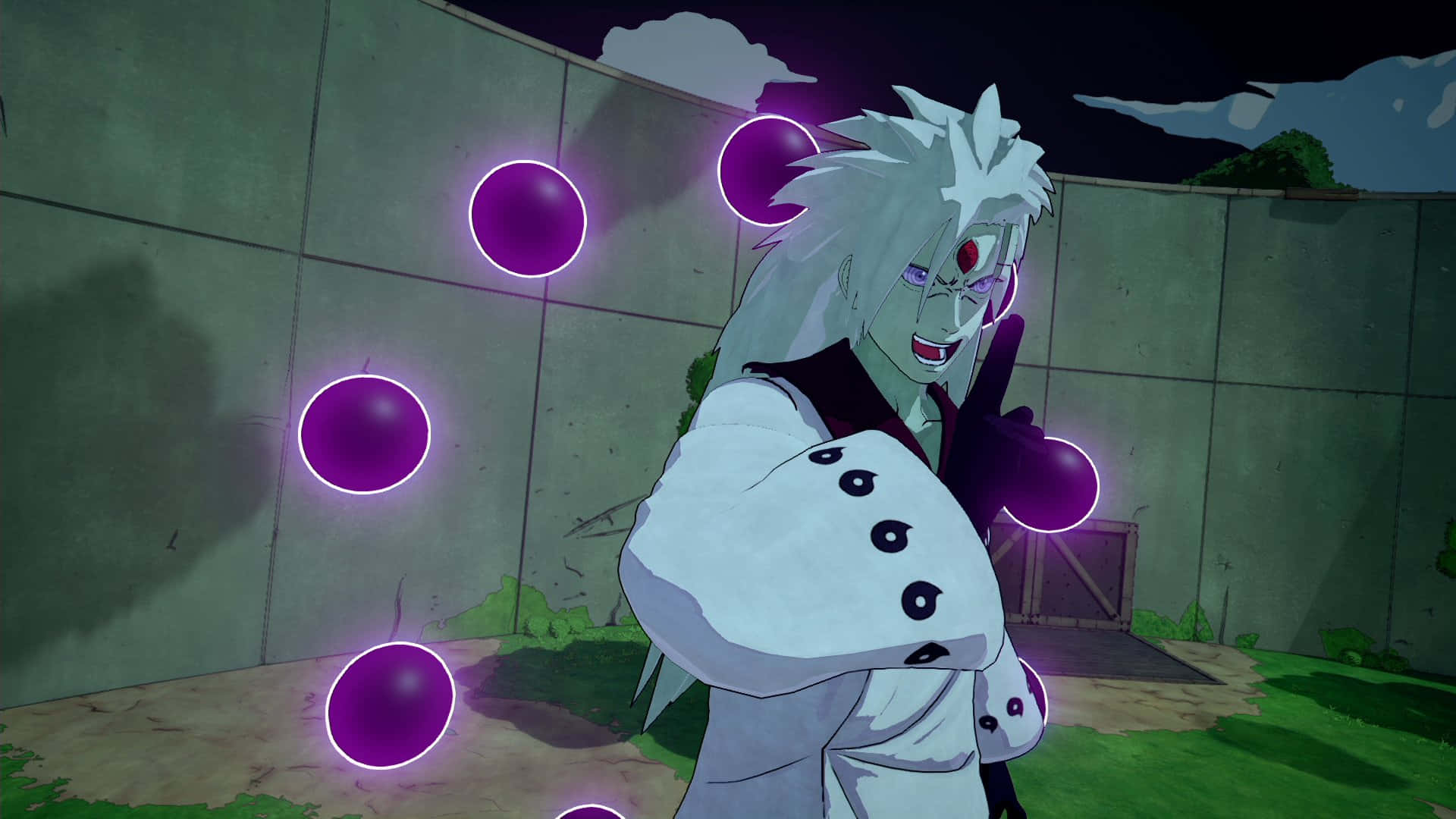 Sage Of The Six Path, white hair, red eyes, Full HD Desktop Wallpaper