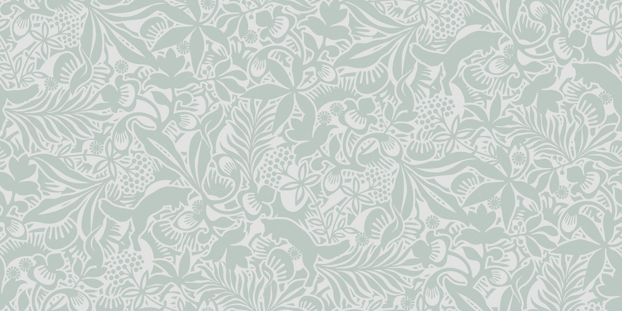 sage green, floral print pattern, mint green, Full HD Desktop Wallpaper