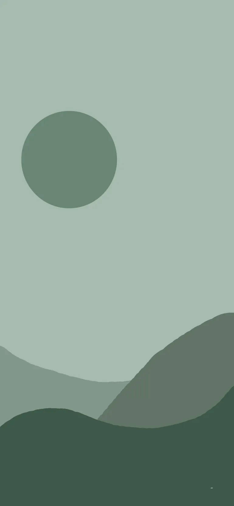 sage green, minimalist abstract landscape, soft green hills, HD Phone Wallpaper